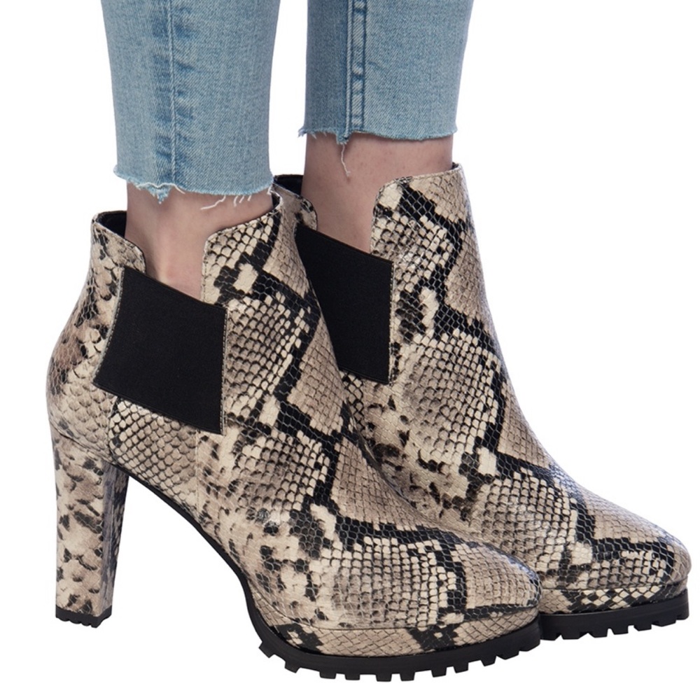 ALLSAINTS snakeskin boots ankle booties